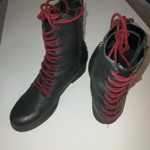Sam Edelman Shoes - SAM Edelman Circus Leather Lace Up Zippered Combat Boots